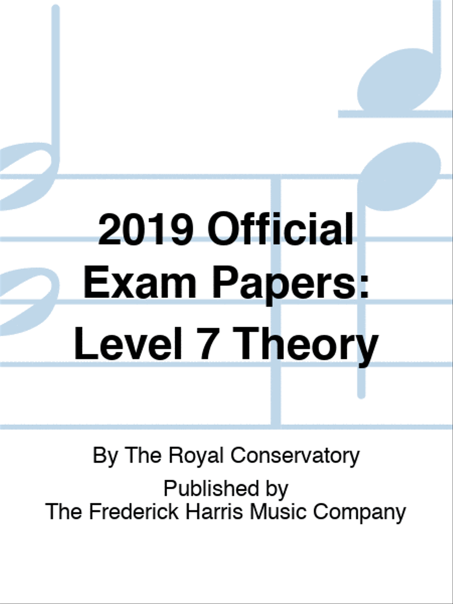 2019 Official Exam Papers: Level 7 Theory Piano Method scores gallery preview page 1