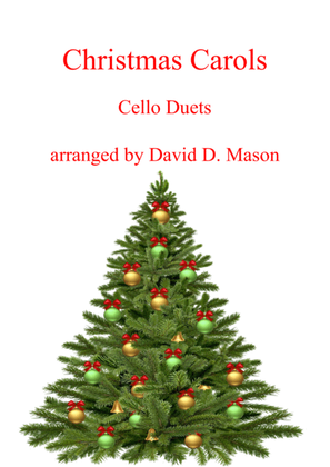 Book cover for 10 Christmas Carols for two Cellos with Piano accompaniment