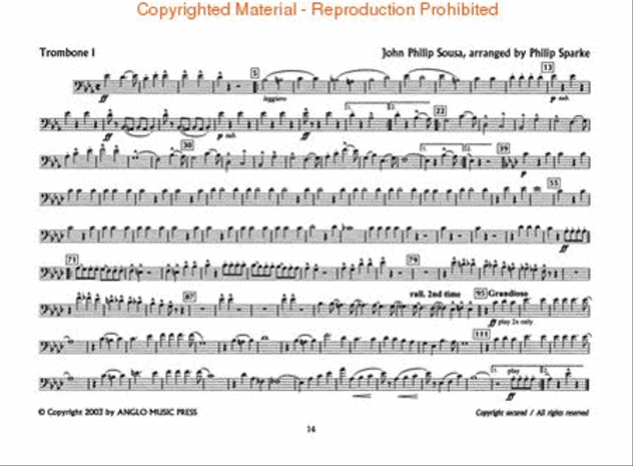 Famous Sousa Marches Famous Sousa Marches Concert Band scores gallery preview page 4
