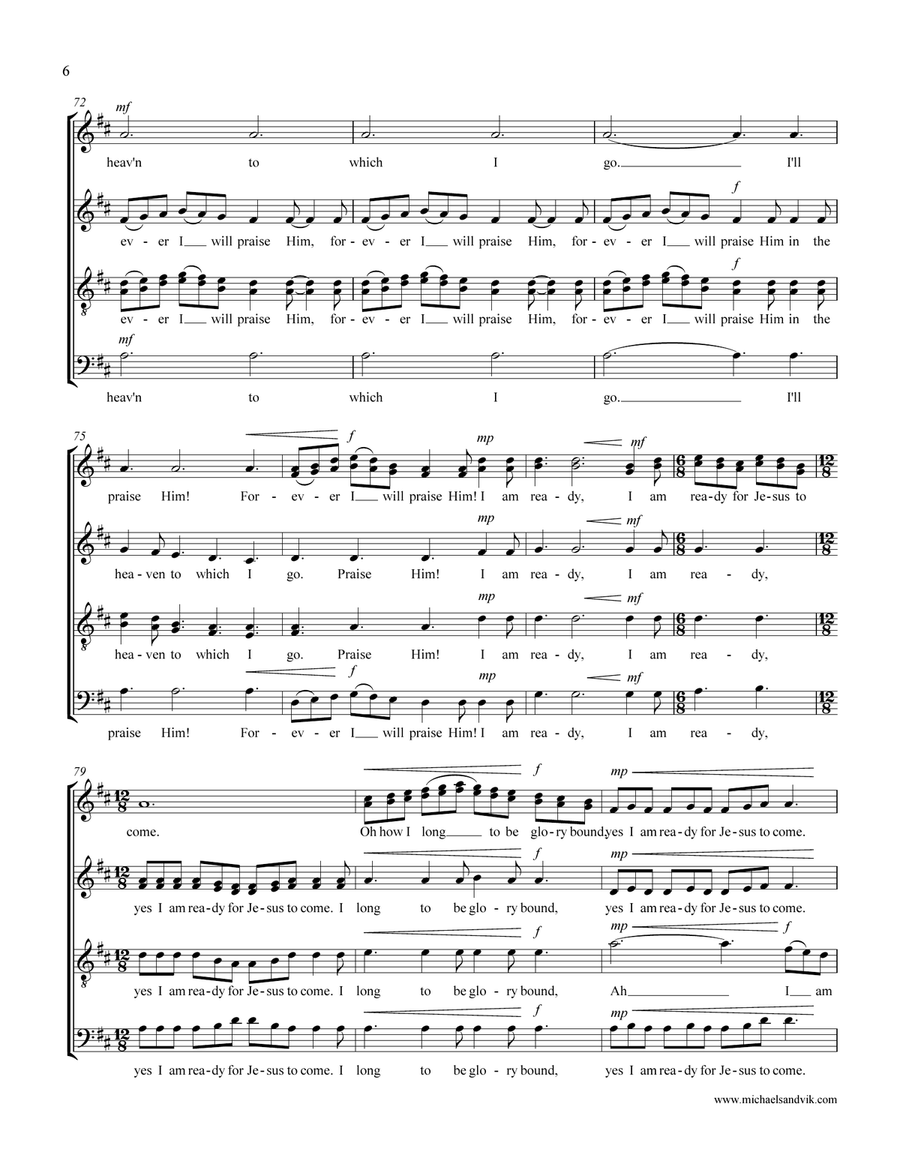 Are You Ready? 4-Part scores gallery preview page 6