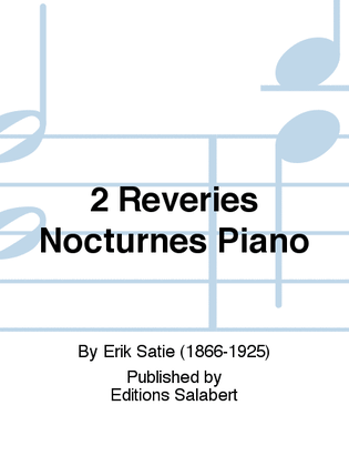 Book cover for 2 Reveries Nocturnes Piano