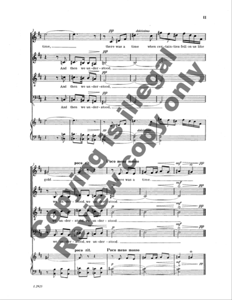 There Was a Time 4-Part scores gallery preview page 12