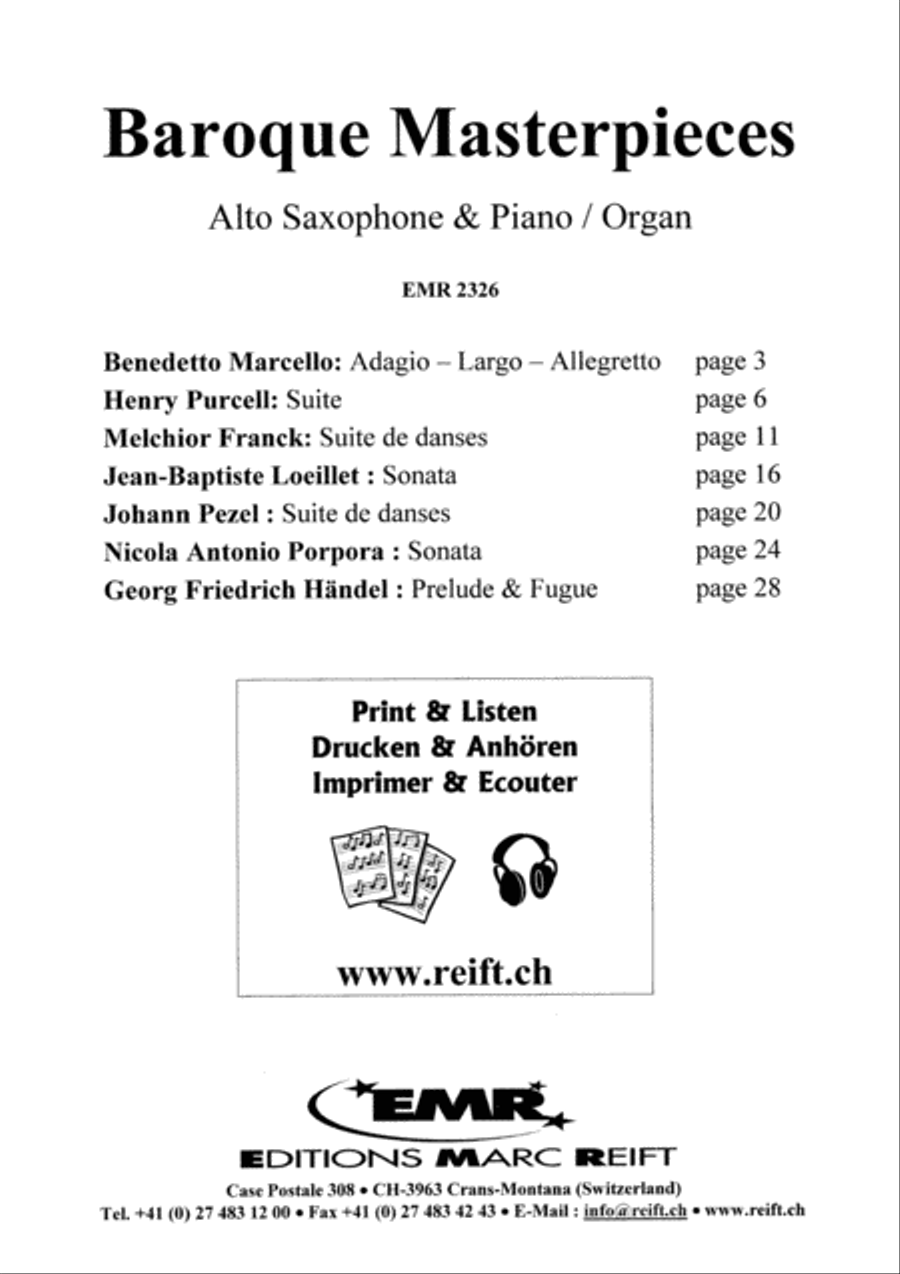 Baroque Masterpieces Alto Saxophone scores gallery preview page 2