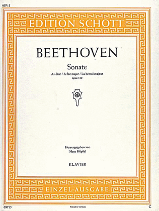 Book cover for Sonata in A-flat Major, Op. 110