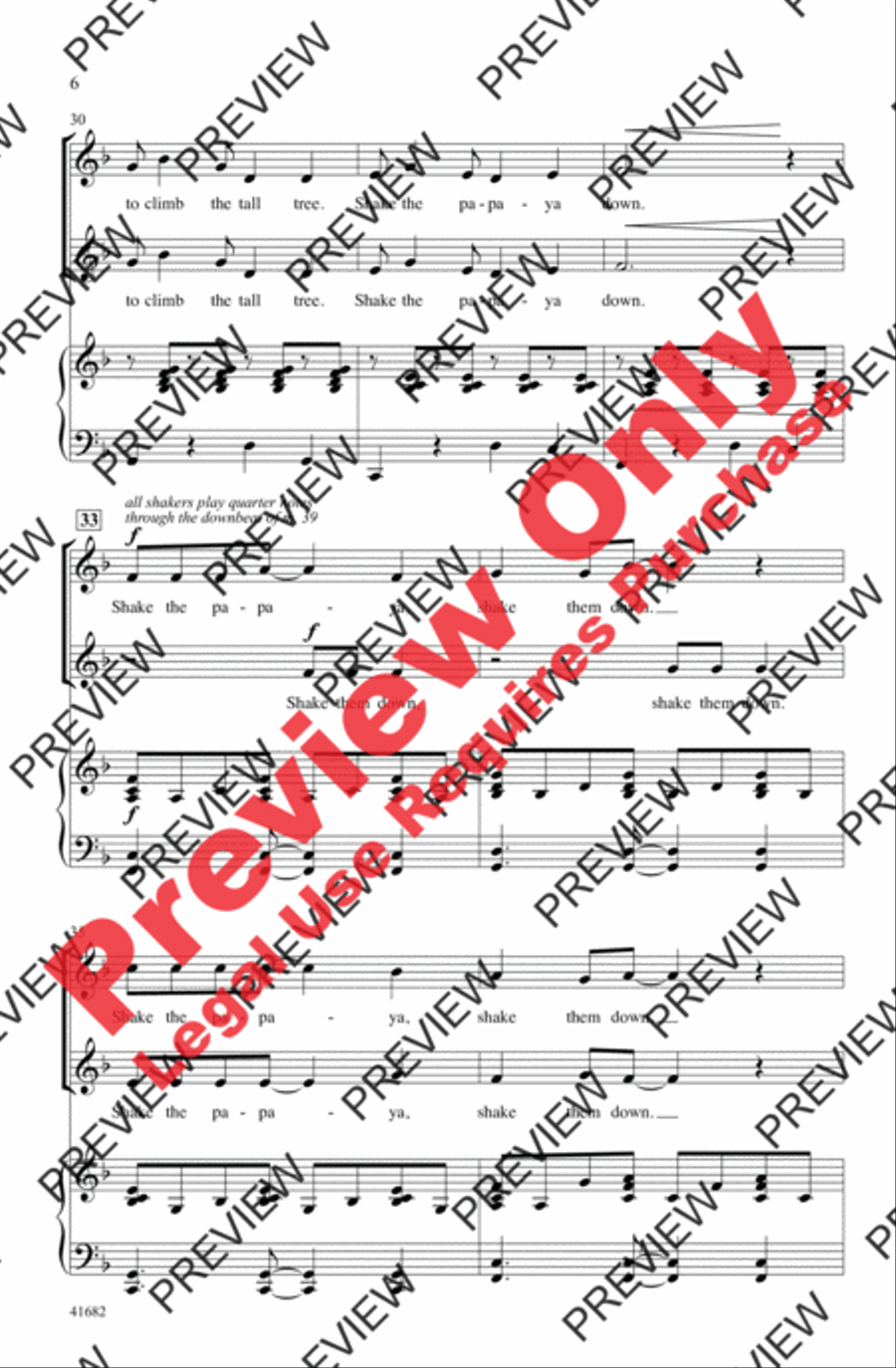 The Papaya Song 2-Part scores gallery preview page 6