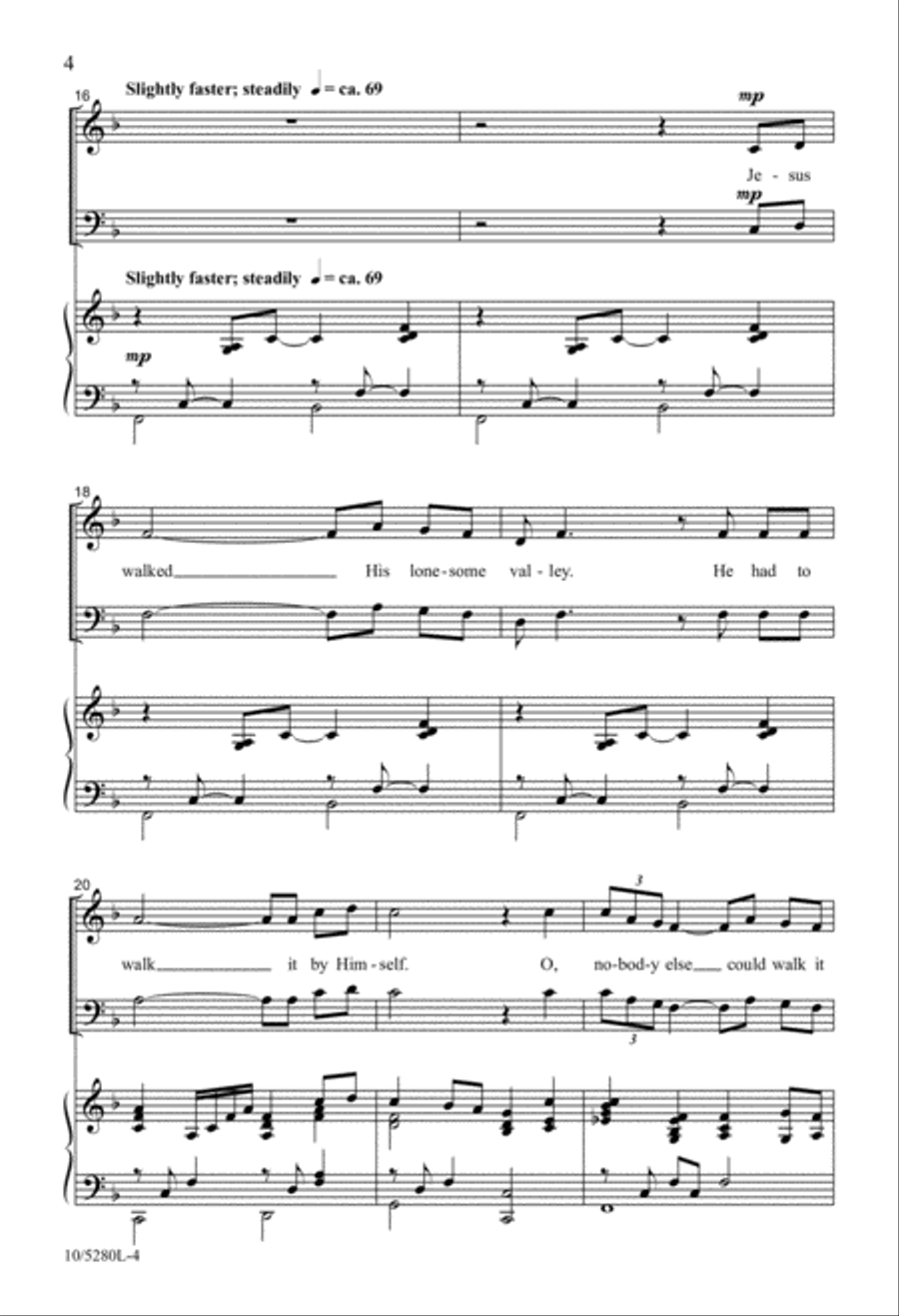 Must Jesus Bear the Cross 4-Part scores gallery preview page 4