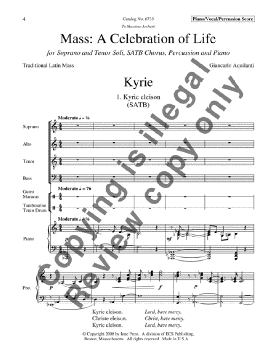 Mass: A Celebration of Life 4-Part scores gallery preview page 11