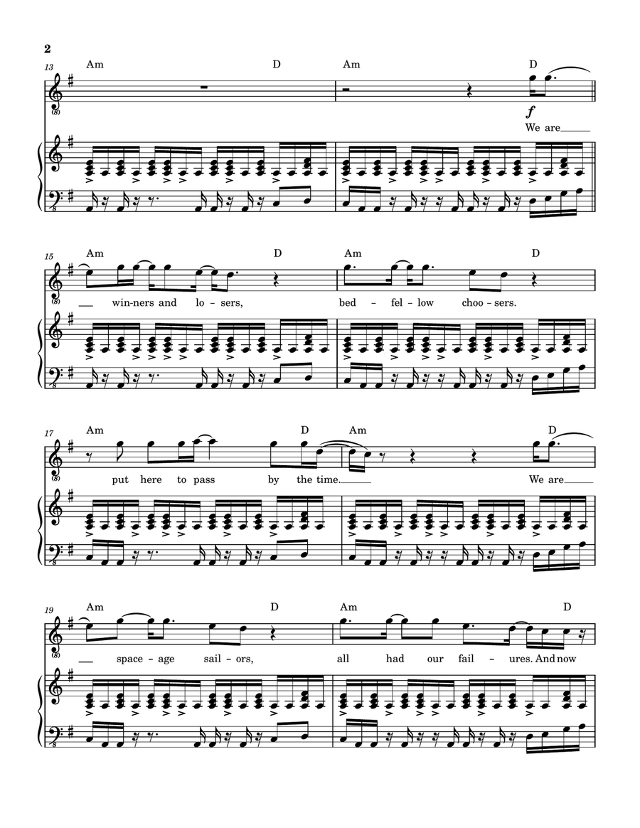 Shinin' On Piano, Vocal, Guitar scores gallery preview page 3