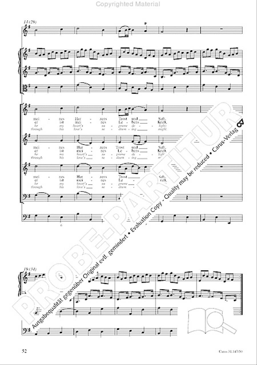 Heart and mouth and thought and action (Herz und Mund und Tat und Leben) (Herz und Mund und Tat und Leben) 4-Part scores gallery preview page 54