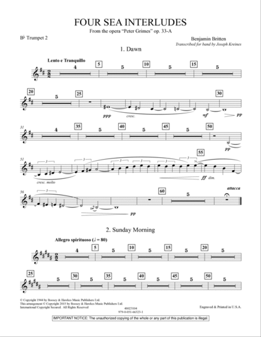Four Sea Interludes (from the opera 