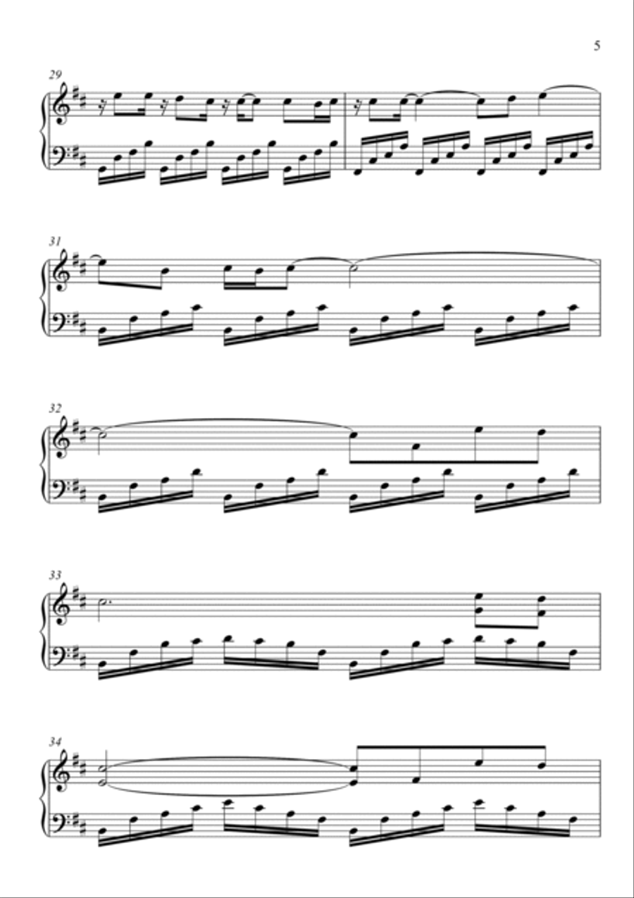 No Ordinary Love Piano Solo scores gallery preview page 5