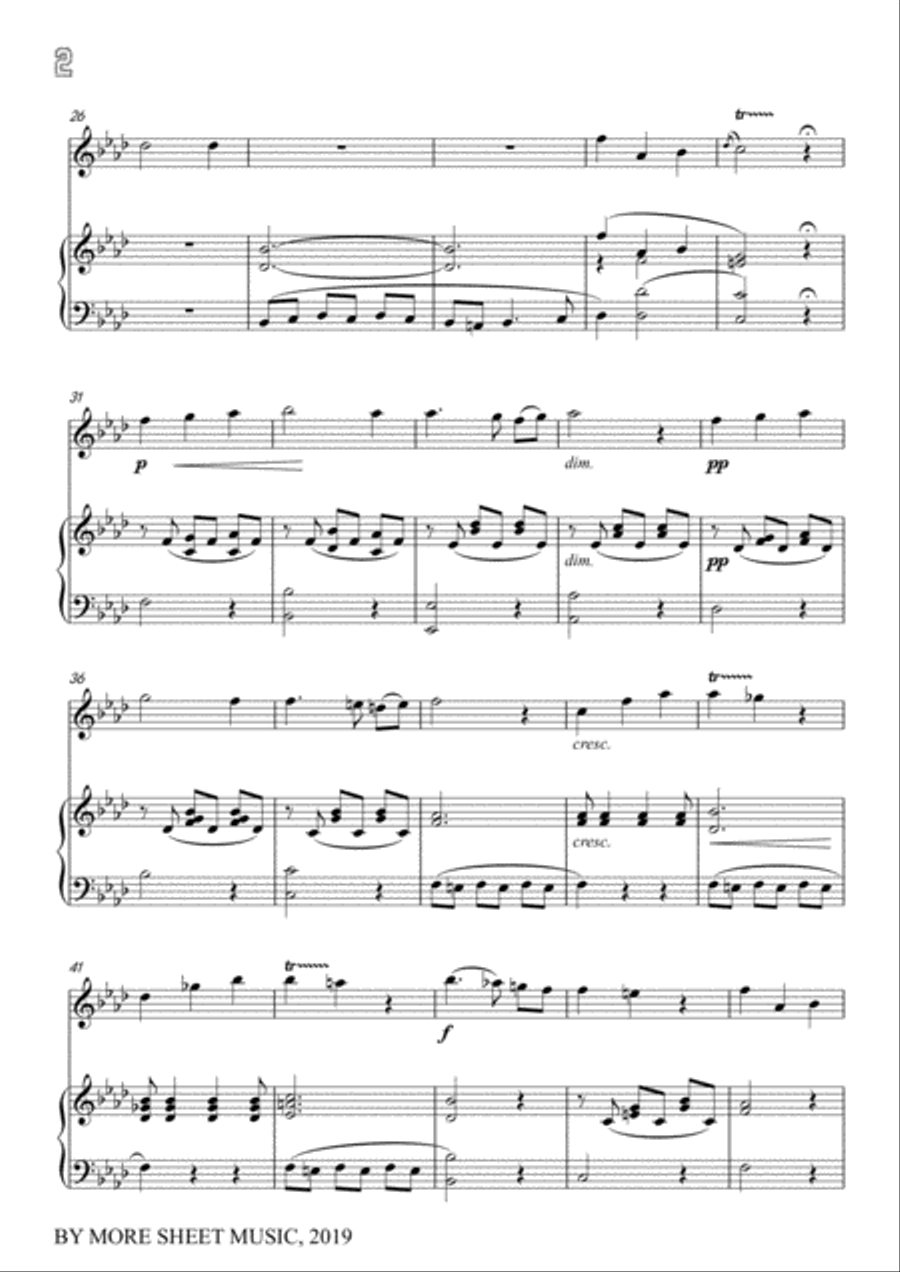 Stradella-Preghiera; Pietà,signore, for Flute and Piano Flute Solo scores gallery preview page 4