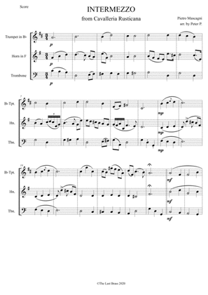 Intermezzo from Cavalleria Rusticana by Pietro Mascagni - BRASS TRIO