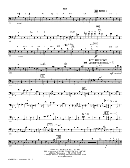 Sondheim! A Choral Celebration (Medley) (arr. Mac Huff) - Bass