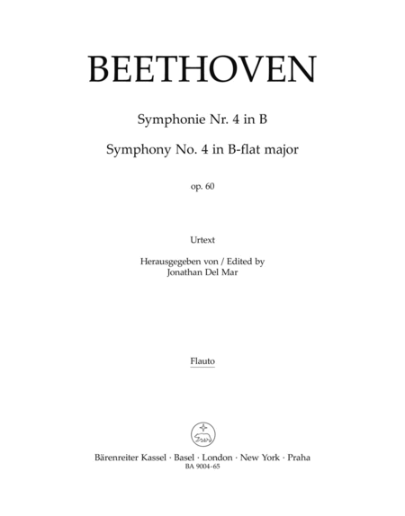 Symphony, No. 4 B flat major, Op. 60