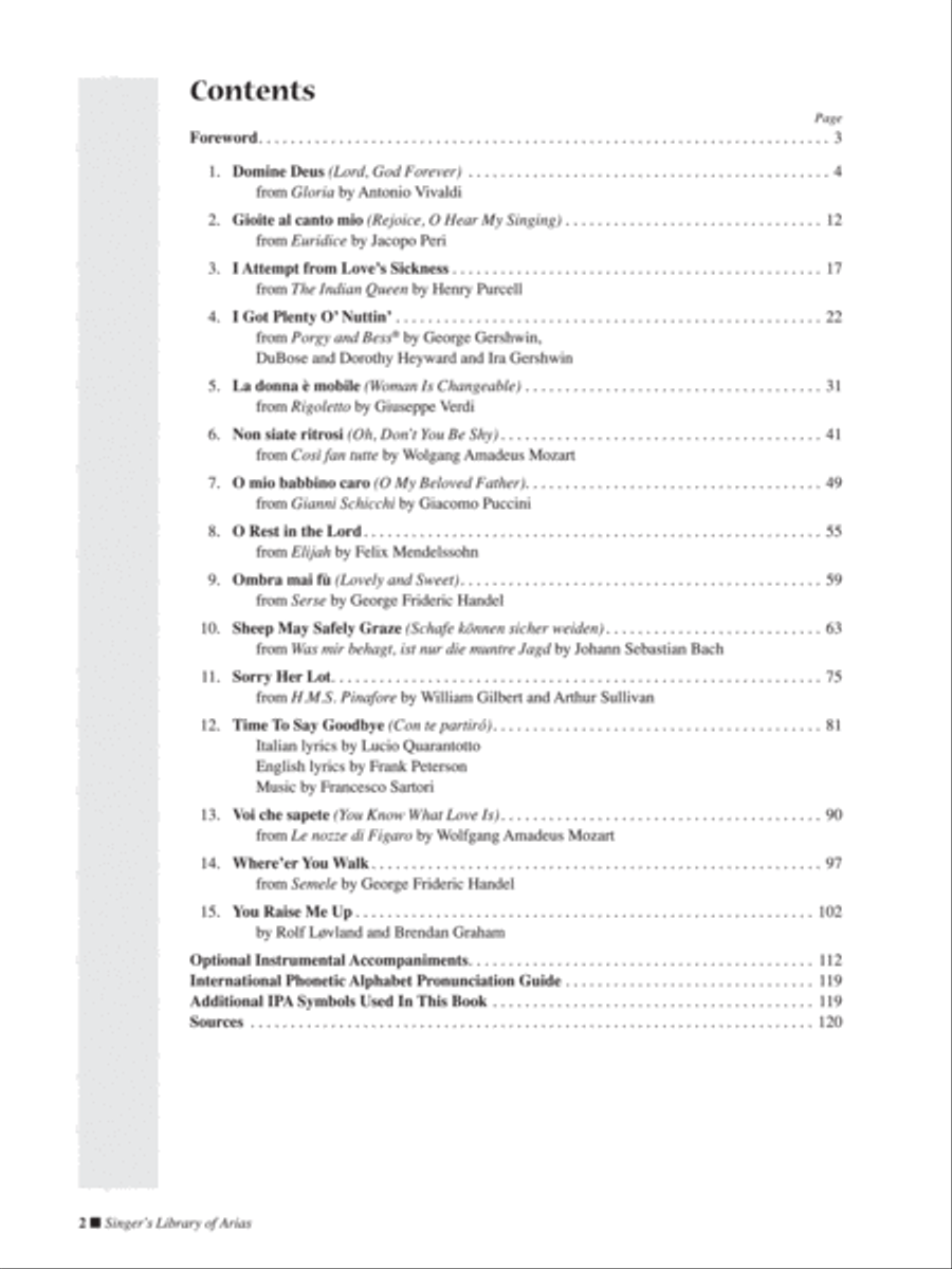 Singer's Library of Arias Voice Solo scores gallery preview page 2