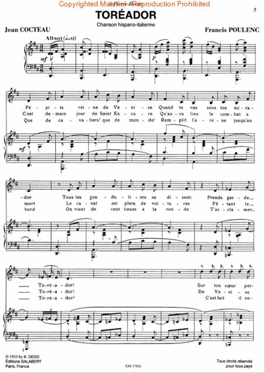Mélodies et Chansons Voice scores gallery preview page 2