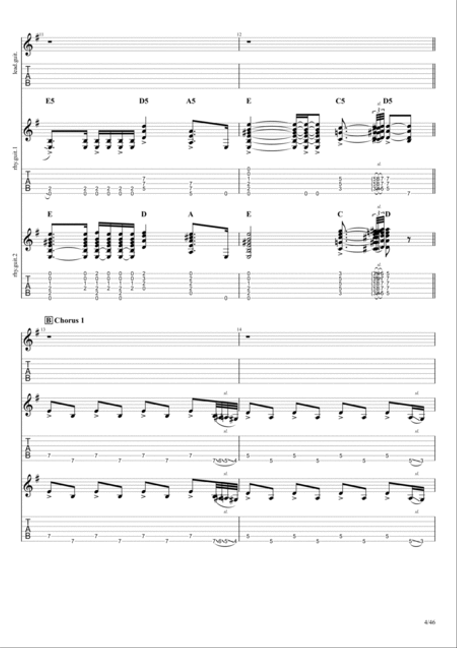 Working Man Electric Guitar scores gallery preview page 4