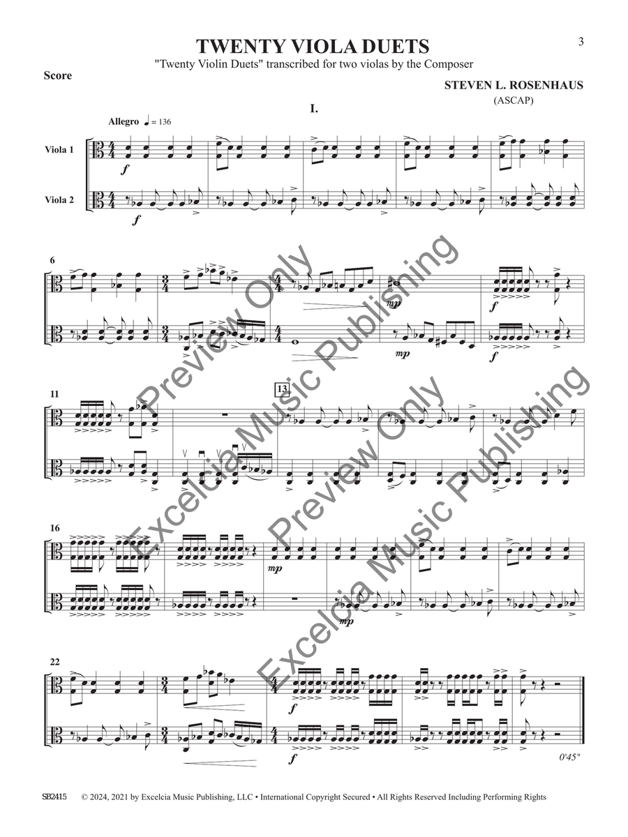 Twenty Viola Duets String Duet scores gallery preview page 2
