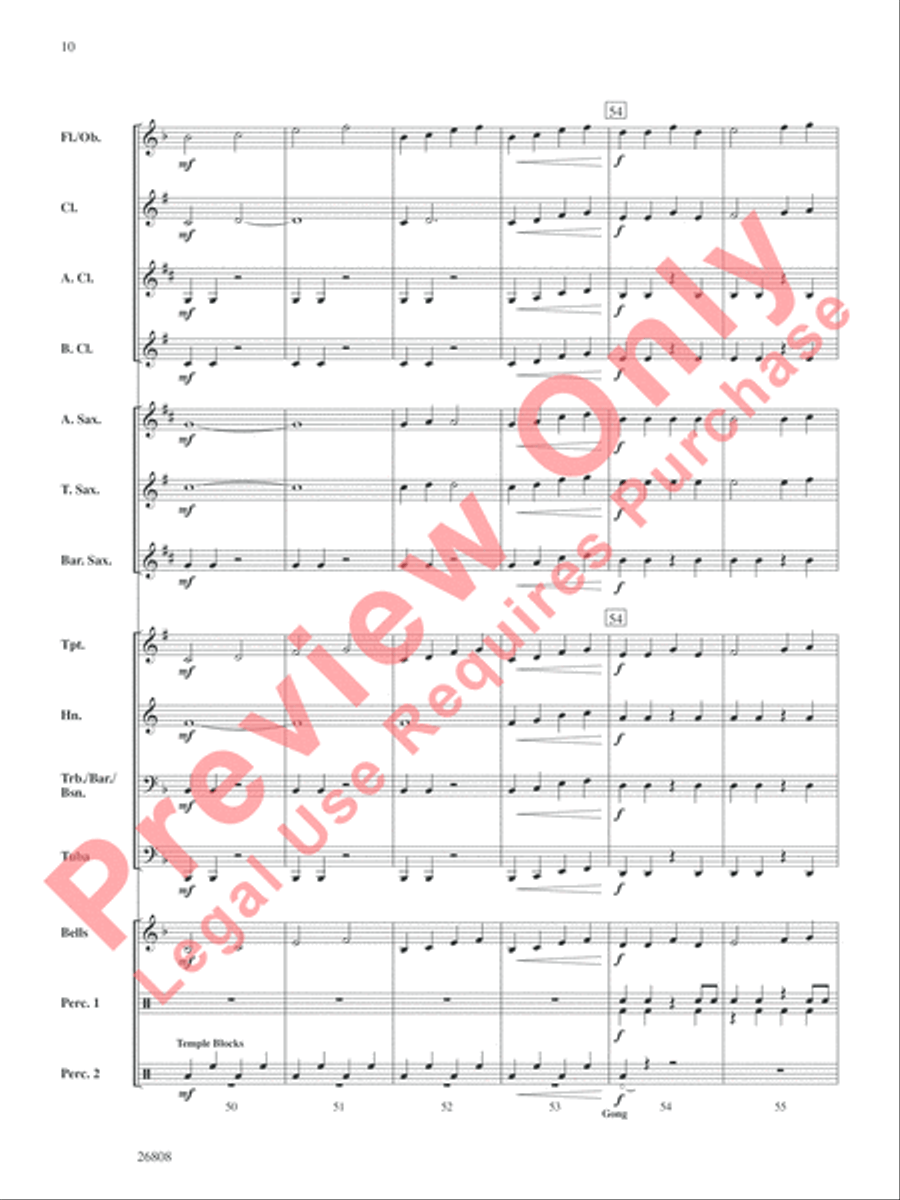 Defender of Time Concert Band scores gallery preview page 11