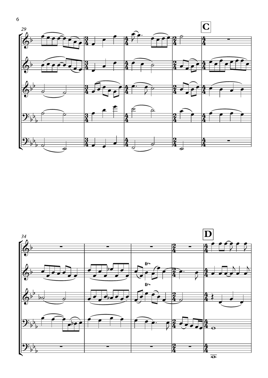 Love Of My Life Brass Quintet scores gallery preview page 6