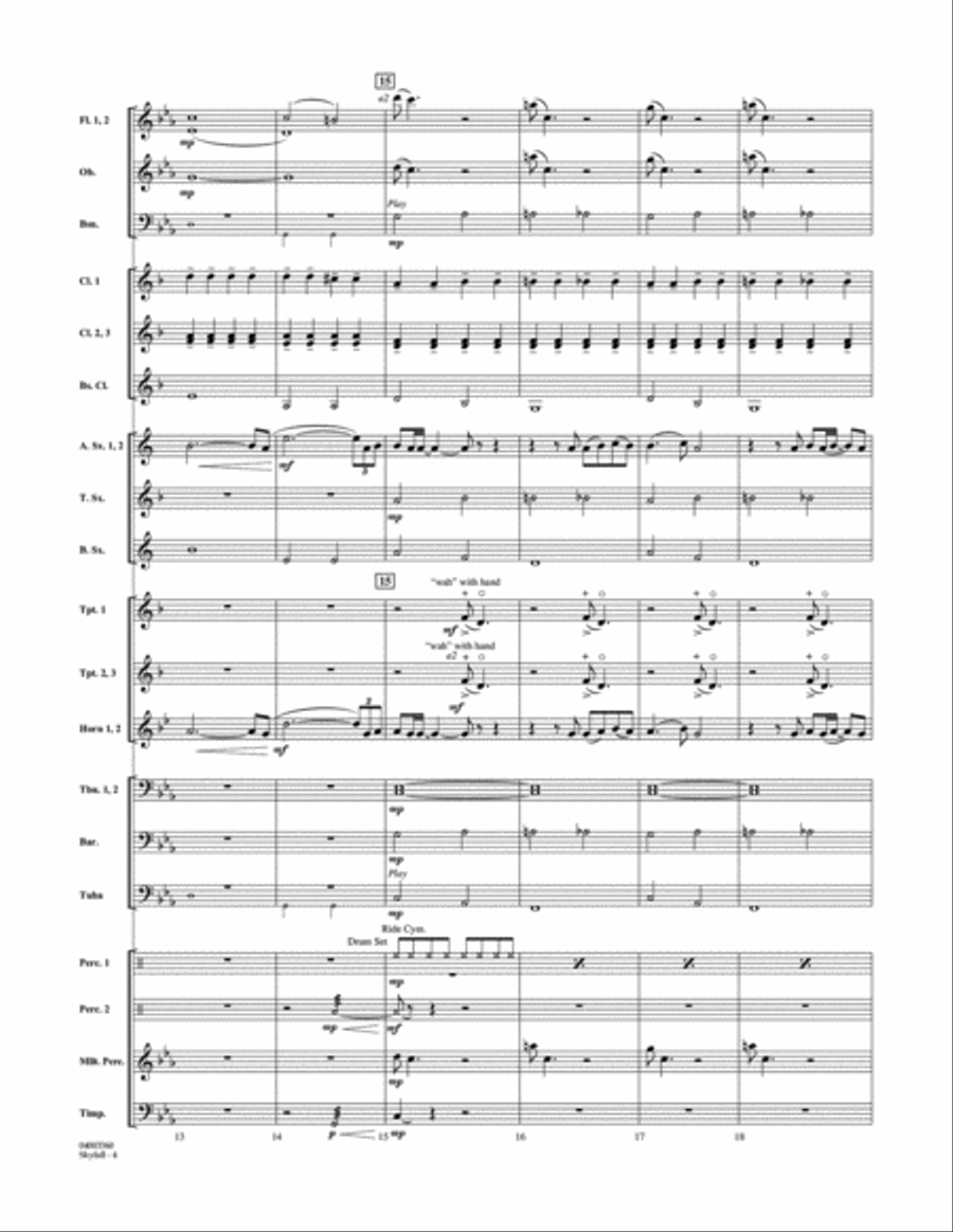 Skyfall - Conductor Score (Full Score) Concert Band scores gallery preview page 4