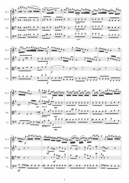 Vivaldi - Violin Concerto No.2 in E minor Op.4-RV 279 for String Quartet image number null