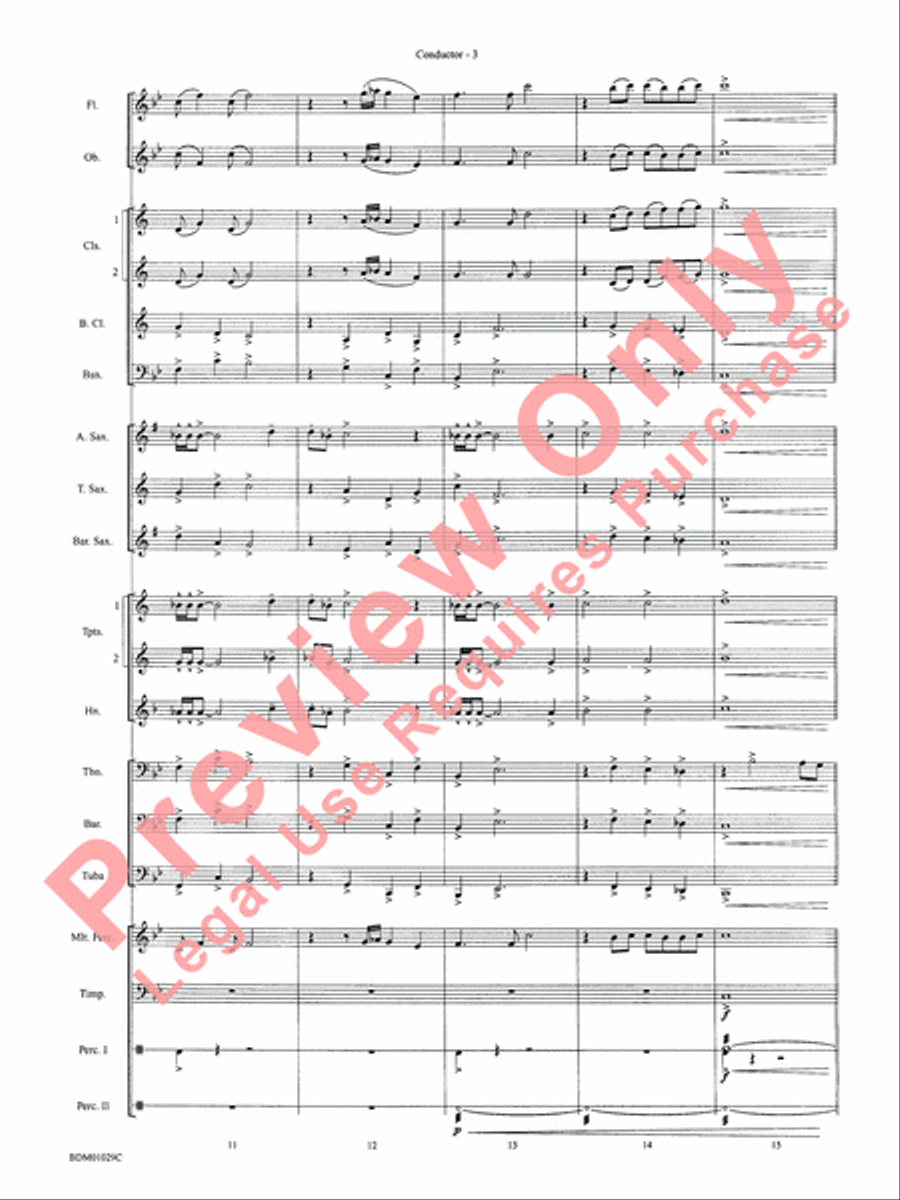 Medieval Legend Concert Band scores gallery preview page 6