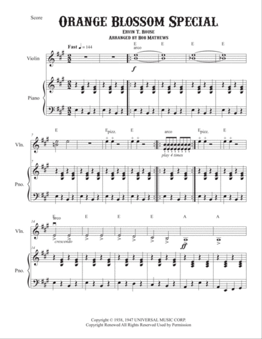 Orange Blossom Special Violin Solo scores gallery preview page 3