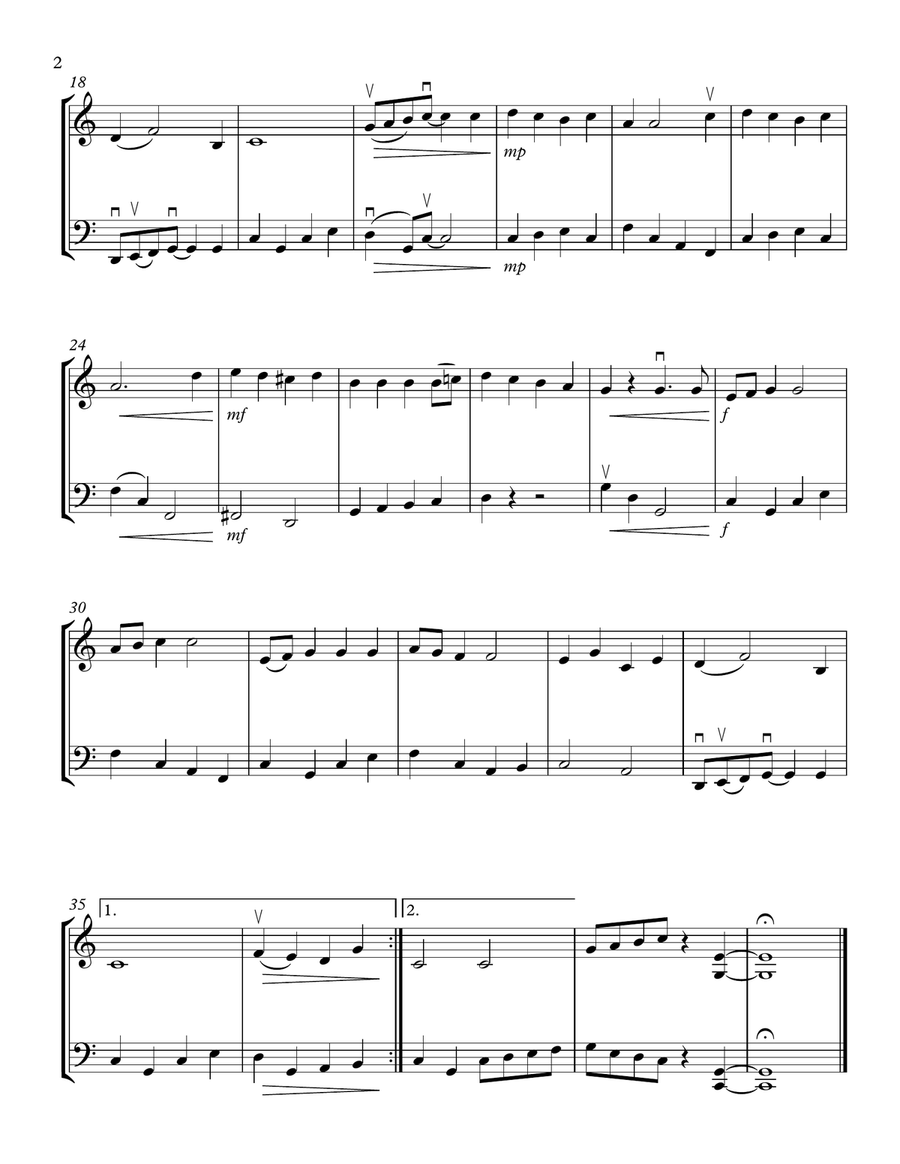 Santa Claus Is Comin' To Town String Duet scores gallery preview page 2