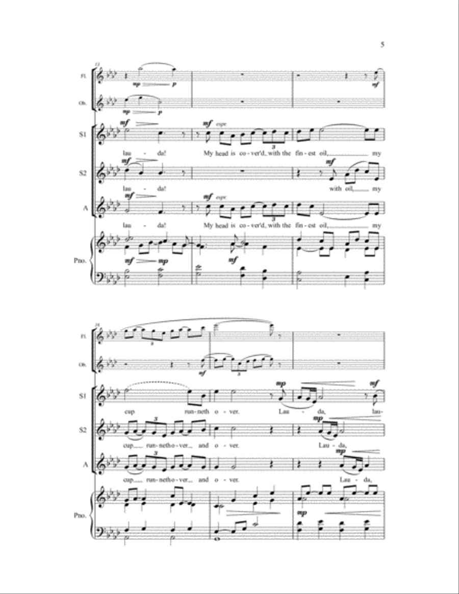 Psalm 23 Psalm 23 SSA scores gallery preview page 4