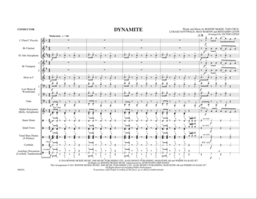 Dynamite Dynamite Marching Band scores gallery preview page 11
