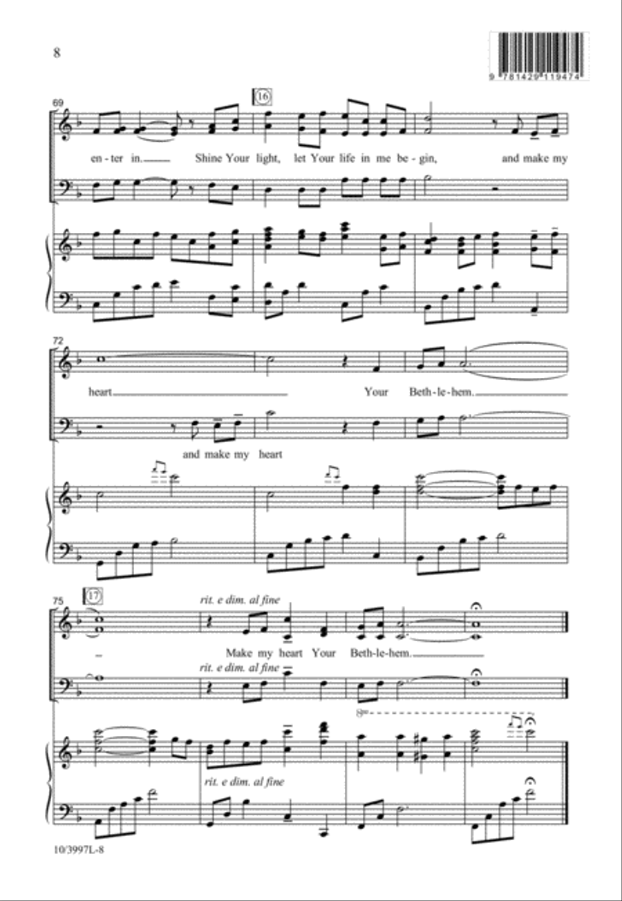 My Heart, Your Bethlehem 3-Part scores gallery preview page 9