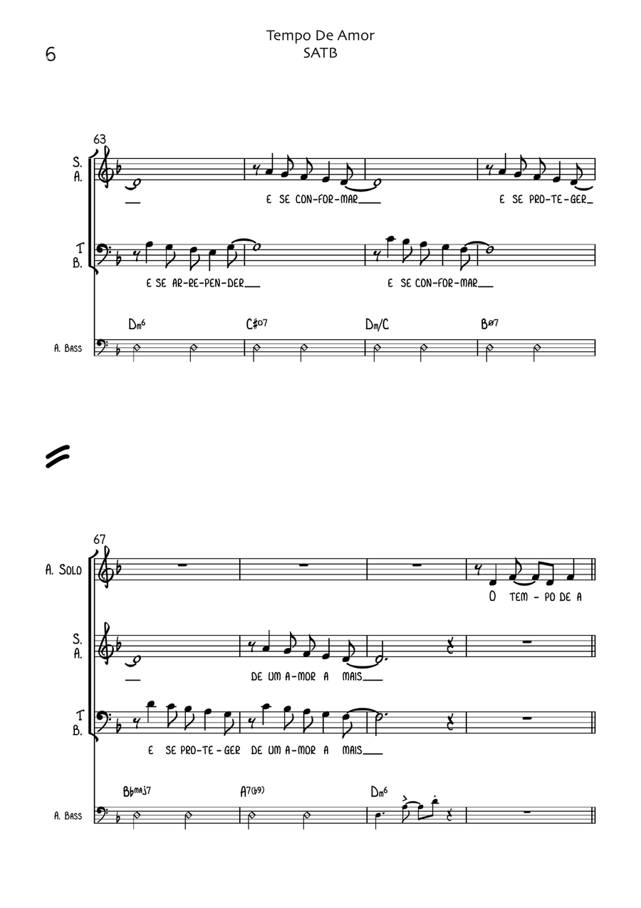 Tempo De Amor Tempo De Amor 4-Part scores gallery preview page 6
