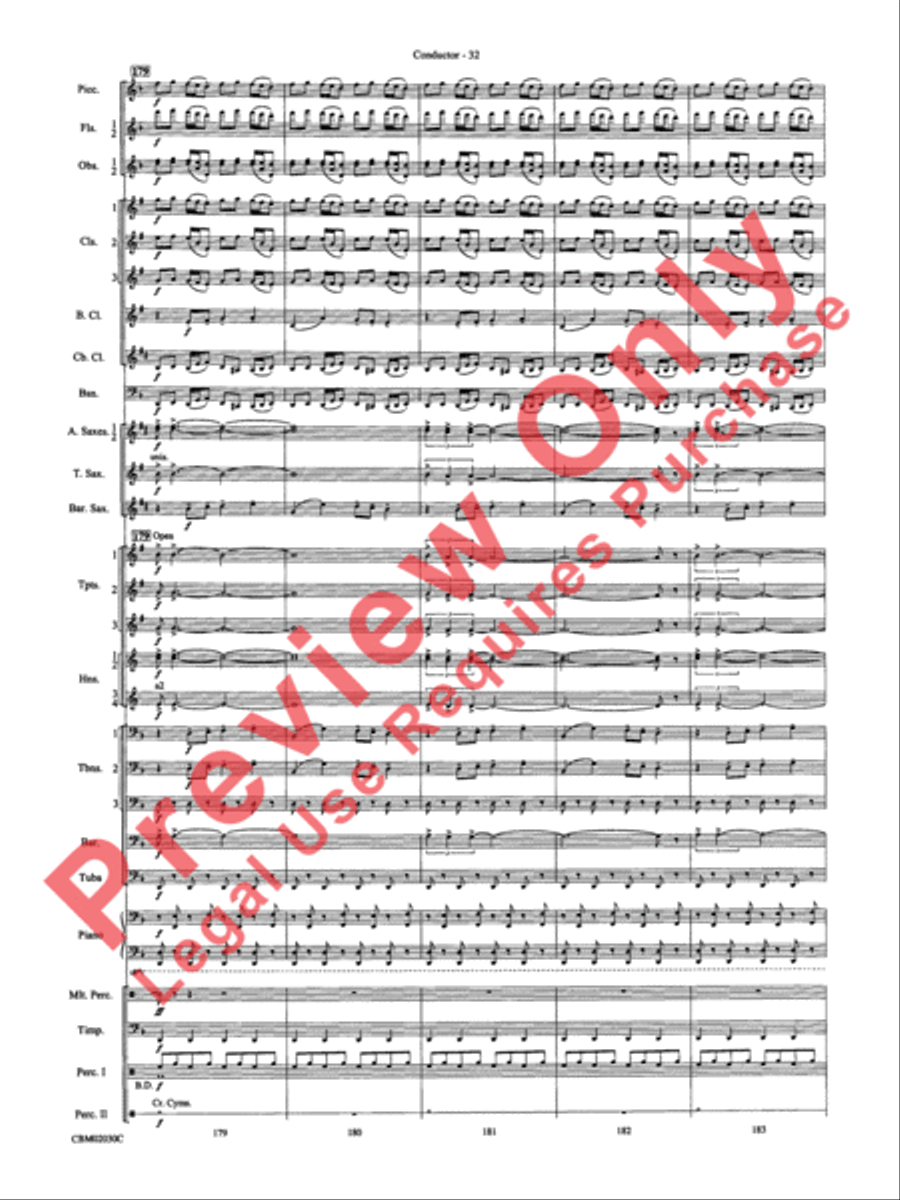 John Williams: Fantasy of Flight (Medley) Concert Band scores gallery preview page 35
