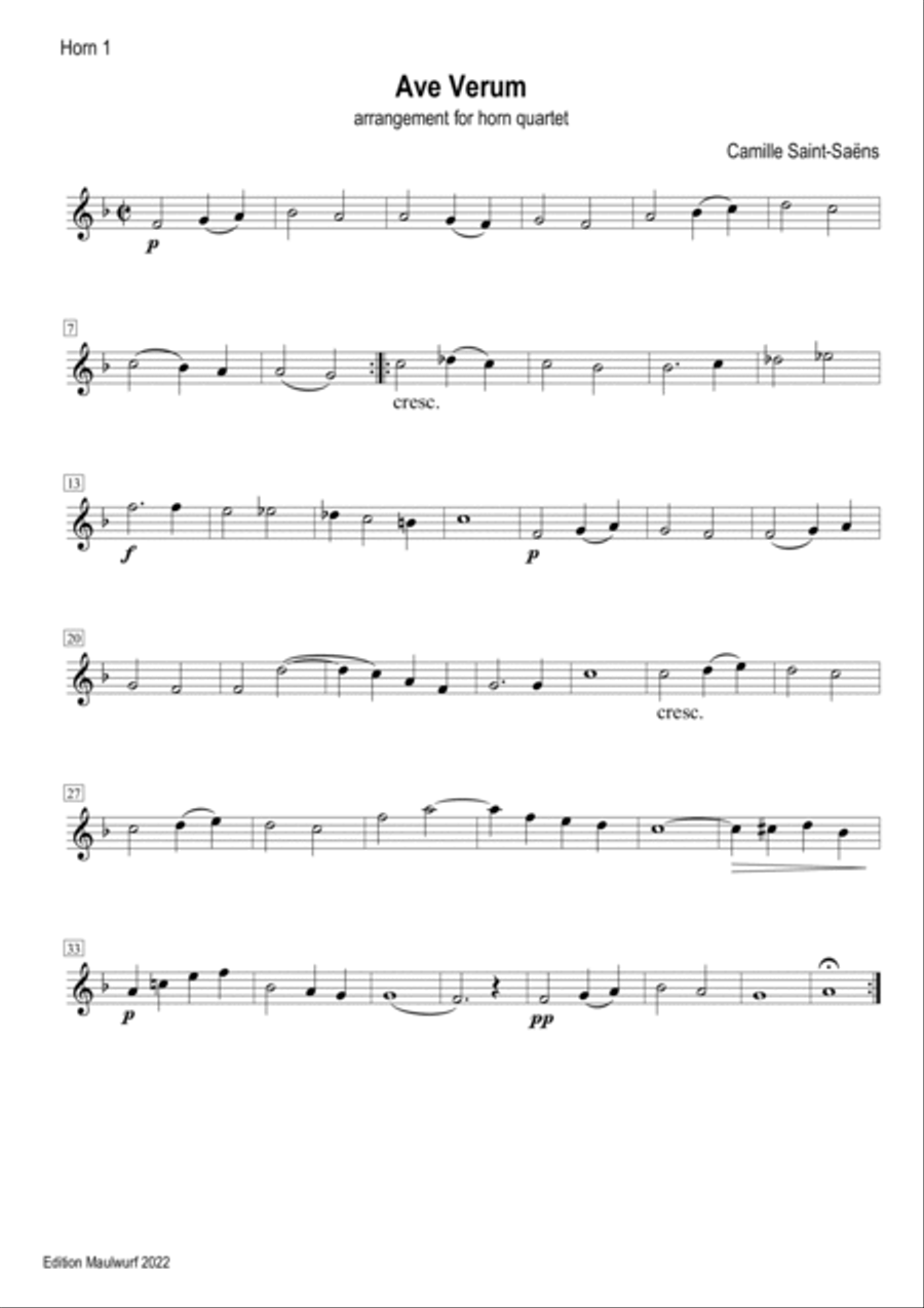 Ave Verum Brass Quartet scores gallery preview page 3