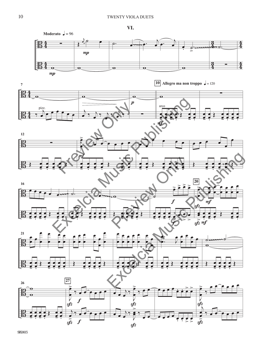 Twenty Viola Duets String Duet scores gallery preview page 9