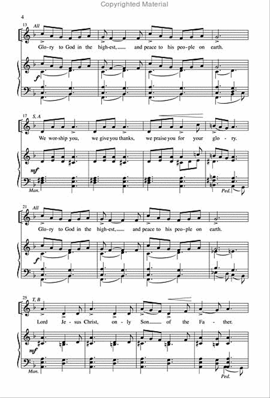 Gloria of the Bells Gloria of the Bells 4-Part scores gallery preview page 3