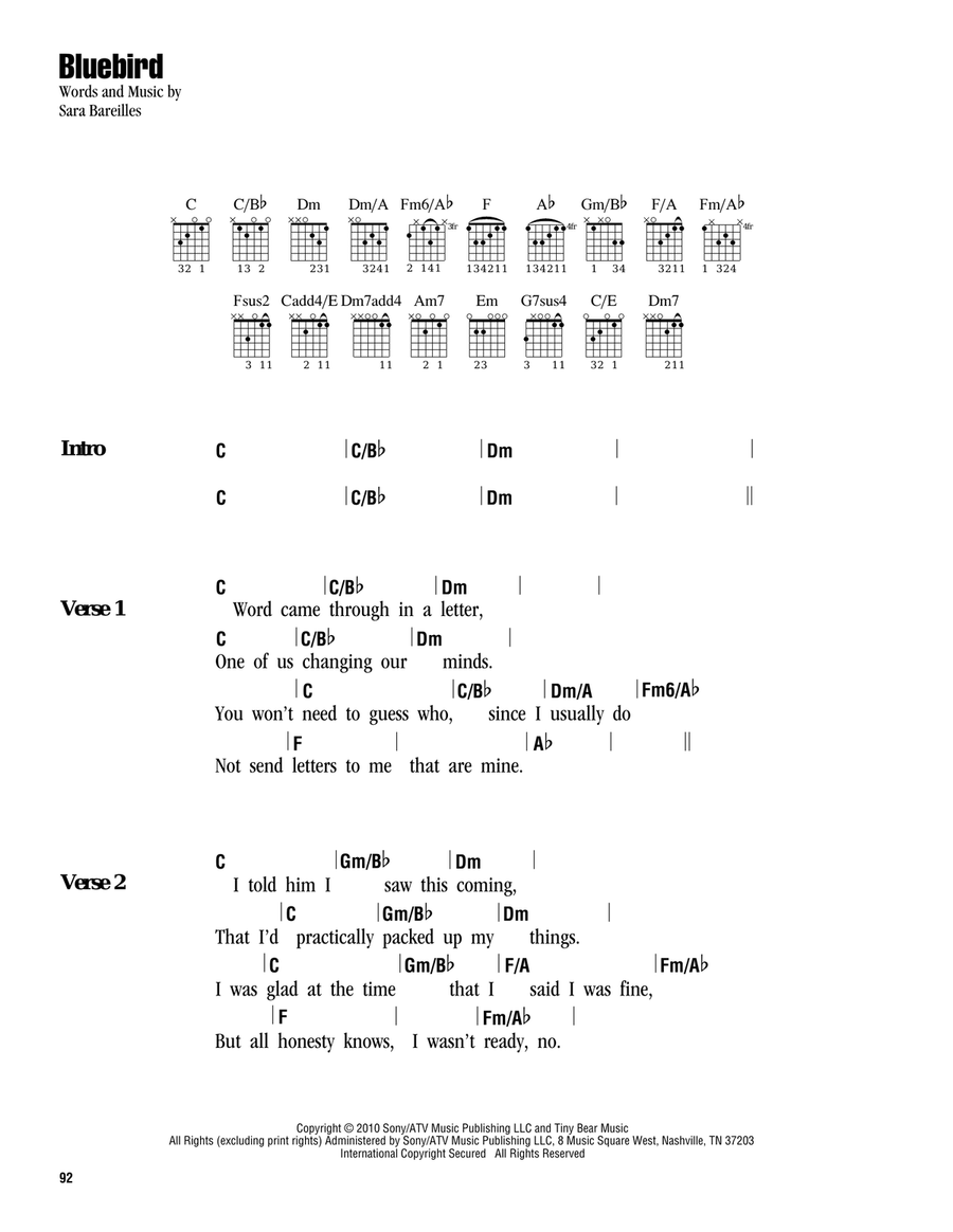 Bluebird Acoustic Guitar scores gallery preview page 1