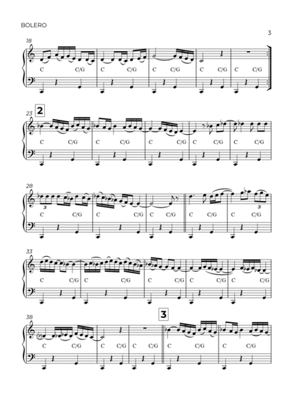 BOLERO - RAVEL - PIANO (EASY) image number null