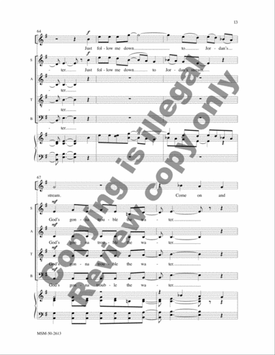 Wade In the Water 4-Part scores gallery preview page 13