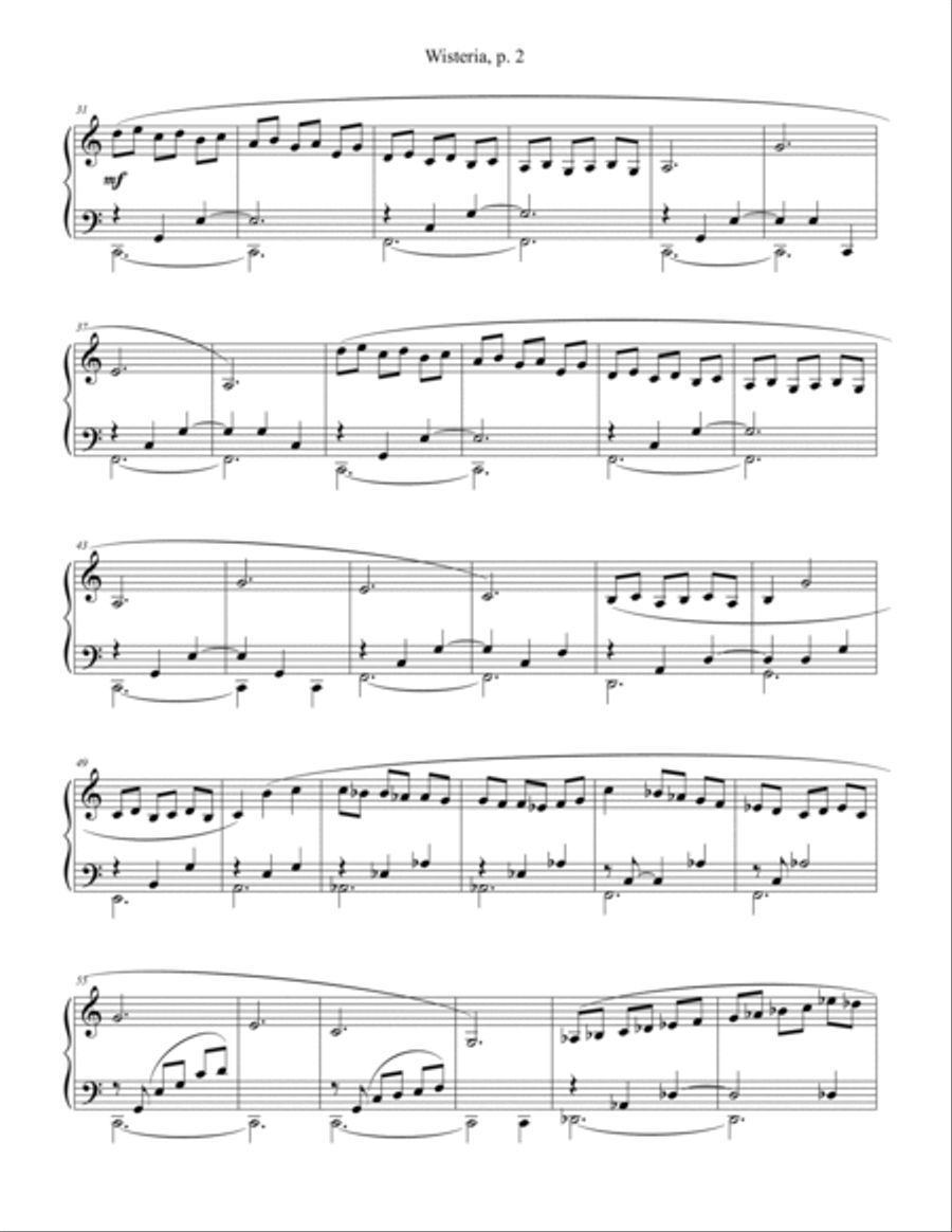 Wisteria Piano Solo scores gallery preview page 3