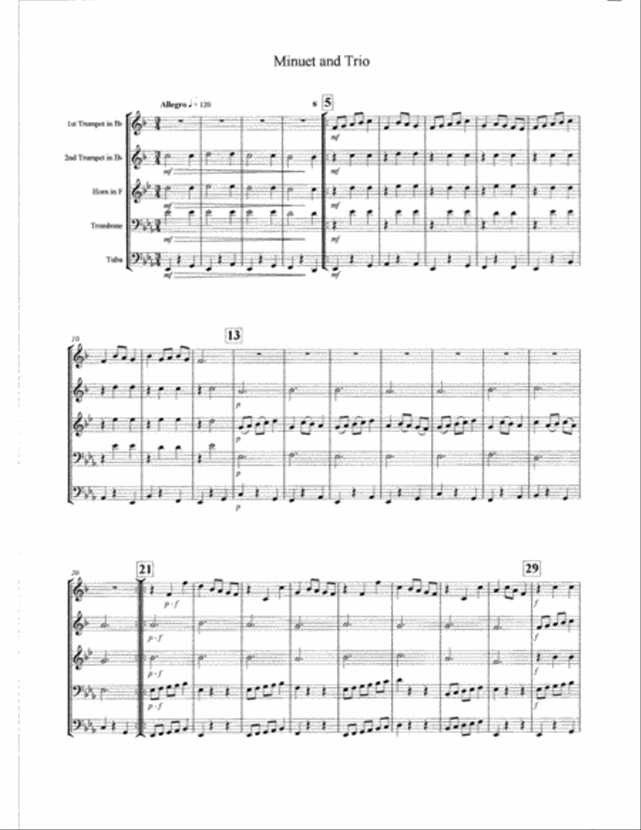 Minuet & Trio Brass Ensemble scores gallery preview page 2