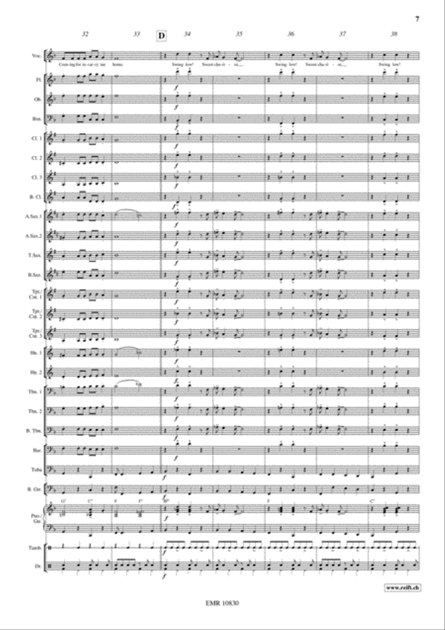 Swing Low Concert Band scores gallery preview page 7