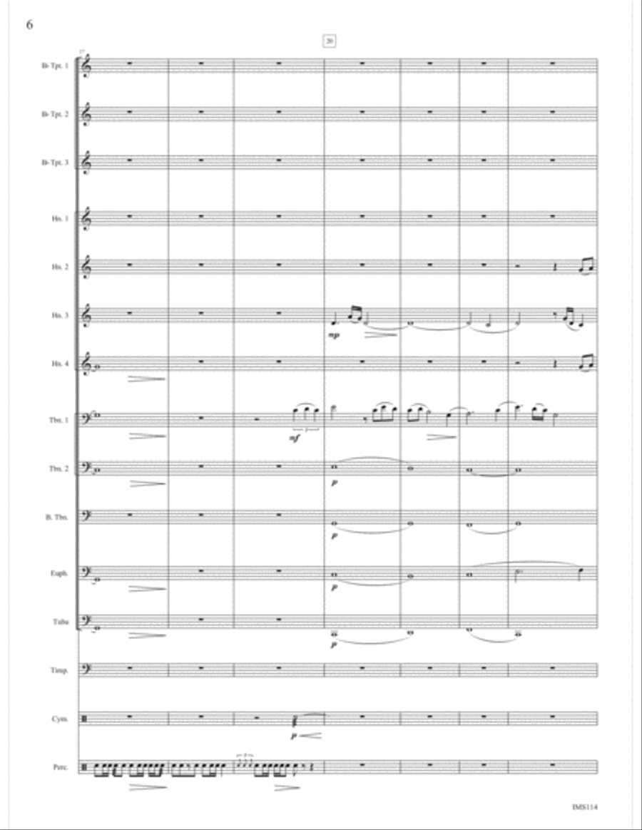 Fanfare for the Fallen Percussion Ensemble scores gallery preview page 6