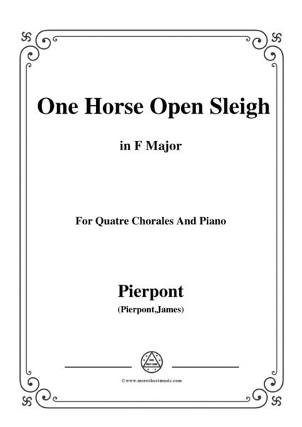 Pierpont-Jingle Bells(The One Horse Open Sleigh),in F Major,for Quatre Chorales image number null