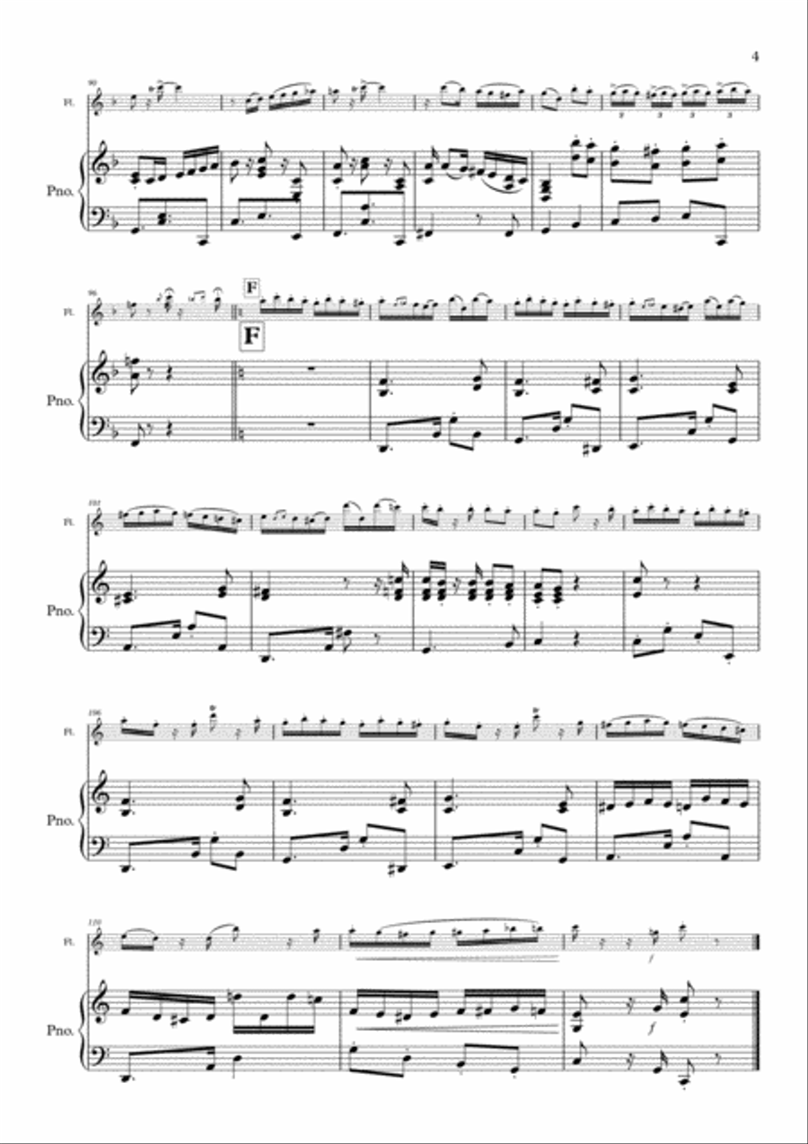 Tango El Porteñito for flute and piano Flute Solo scores gallery preview page 5