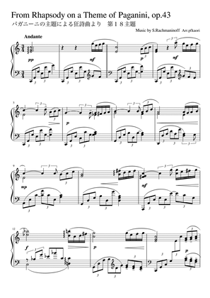 Vasil'evich:Rapsodie sur un thème de Paganini Op.43 pour Piano et Orchestre (Cdur)