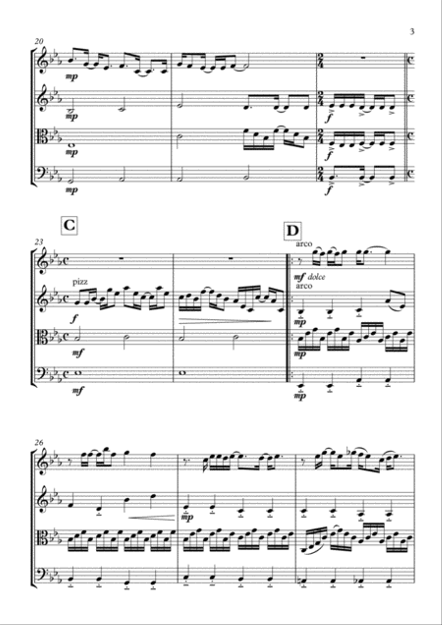 Your Song Your Song String Quartet scores gallery preview page 4
