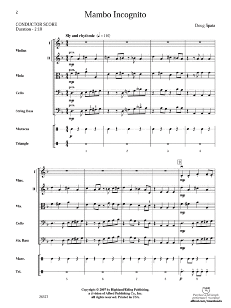 Mambo Incognito Mambo Incognito String Orchestra scores gallery preview page 2